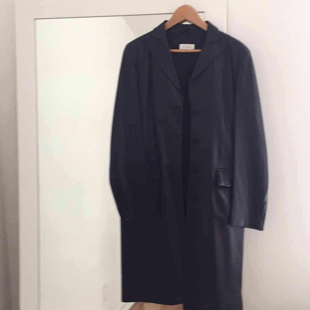 Barney’s Leather Coat.